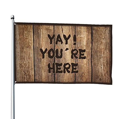 Funny Dorm Flags Yay!You'Re Here tbO Ȋ [fR (TCY:120X180CM)