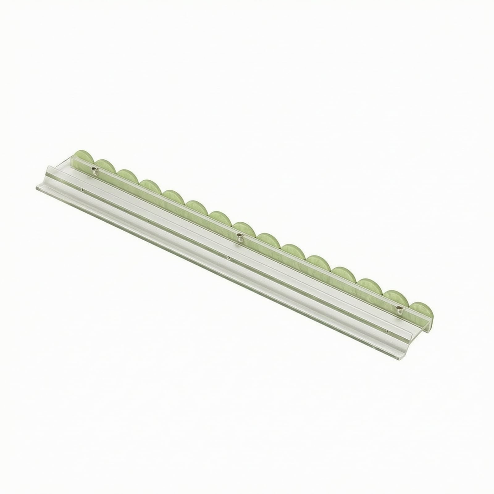 4 Piezas Rack en Forma con Diseño U Pulgadas Rígido Rack Acrílico Transparente Compacto Organizador Fichas con Ranura Abierta, Verde
