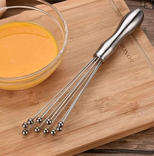 30 cm Paslanmaz Çelik Yeni Nesil Çırpma Teli, Ergonomik Tutma Yeri, Kalın Teller ve Metal Toplar ile - Mutfakta Kullanım İçin İdeal - Görsel 2