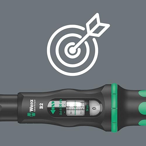 Miniatura 4 de Wera - 5075611001 "Click-Torque B 2 llave dinamométrica con trinquete reversible, 38"" x 20-100 Nm", negroverde