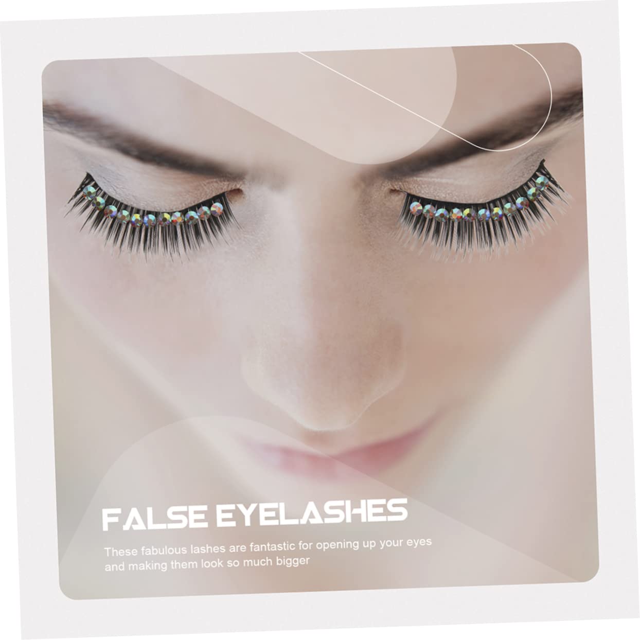 Didiseaon 4 Set Di Ciglia Finte Decorative Di Gemme Per Occasioni Look Rapido E Distintivo Per Le Donne 10 Paia*4
