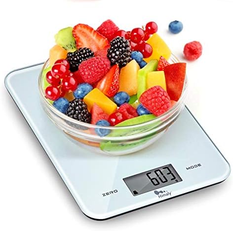 Digital Kitchen Weighing Scale 22lb 10KG/1g Multifunction Electronic Food Baking Cooking Scale with Stainless Steel High Accuracy Pocket Scale with LCD Display and and Tare Function