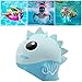 equlup Silicone Children Swimming Hat, Waterproof Cover Cartoon Swim Pool Diving Hat Ear Pockets Protection Keep Hair Dry for Unisex Boys Girls