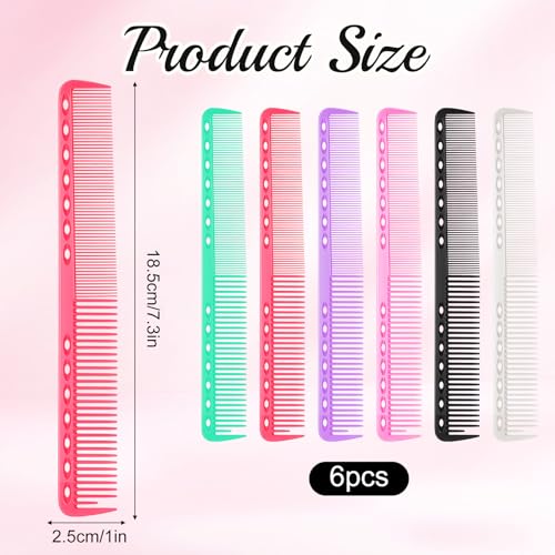 Peines para corte de cabello 6 piezas resistentes al calor miniatura 2