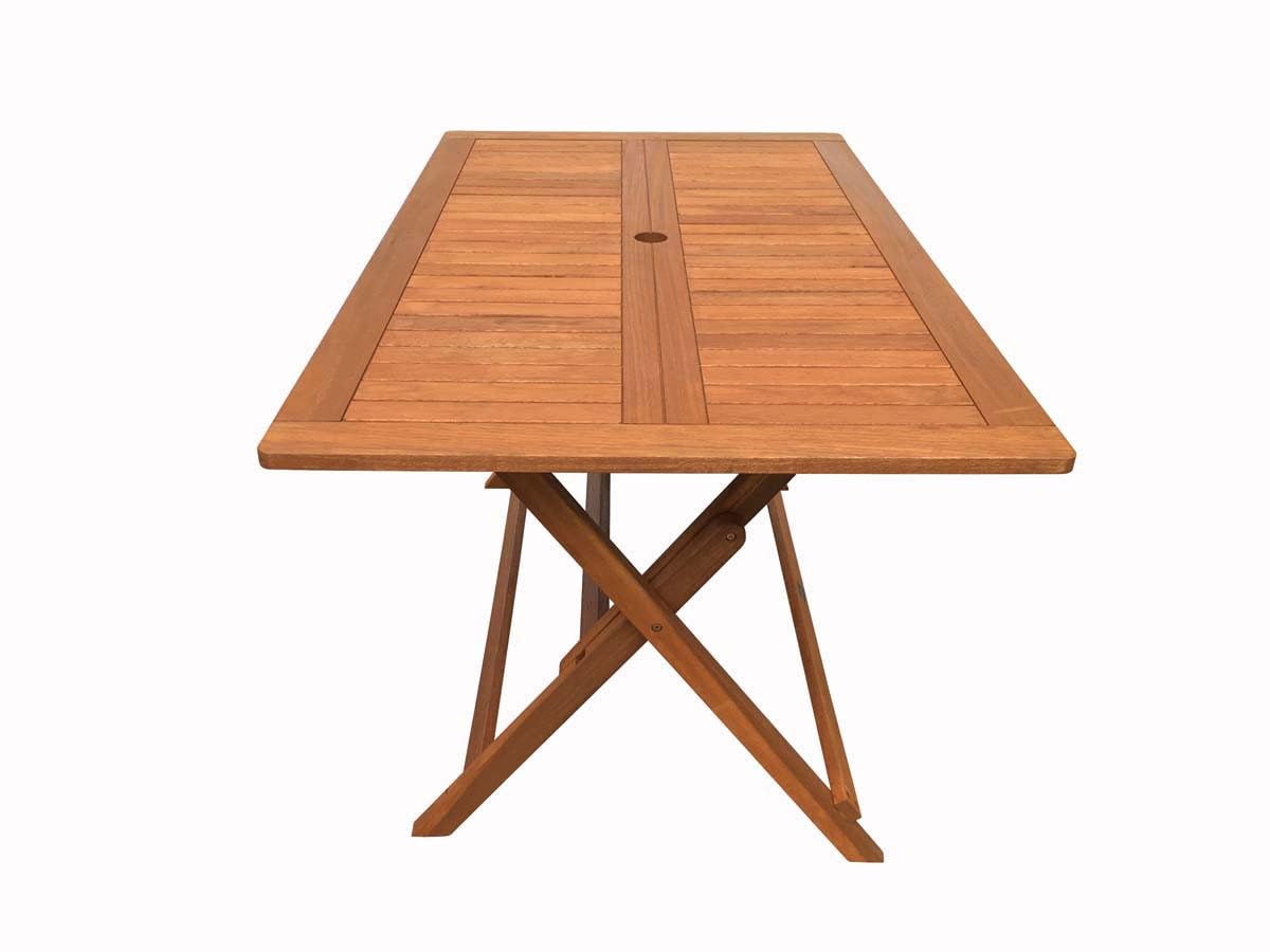 Habitat et Jardin Mesa Plegable en Madera exótica Hong Kong - Maple - 135 x 80 cm - Marrón Claro