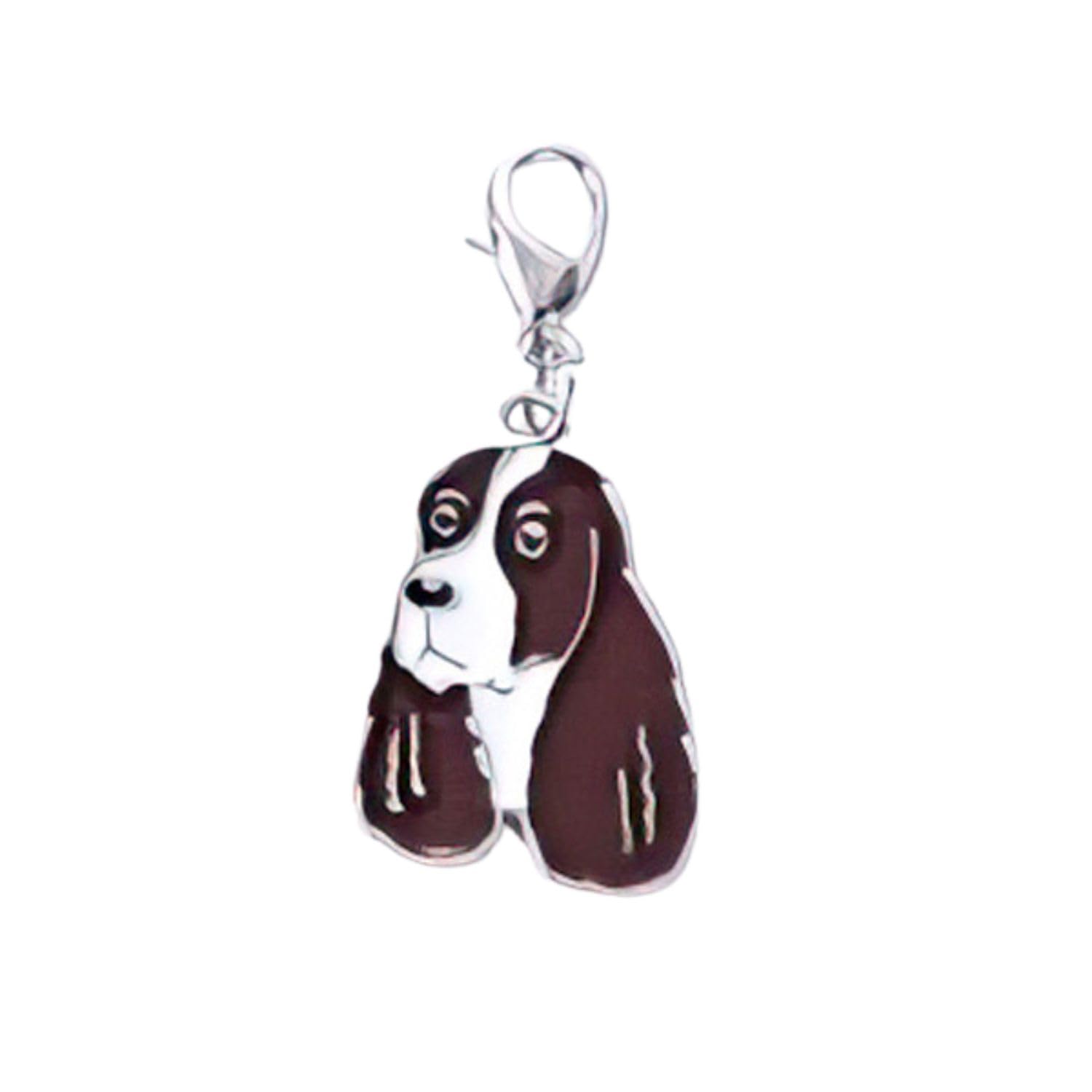 Blue Dream Island Dog ID Tags Pendant,Cute Mini Dog Keychain DIY Dog Collar Ornaments Keyring Dog Lovery Gift_Springer