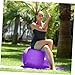 Toddmomy Thickened Yoga Ball with Pump Stability Ball for Core Exercises Home Gym Workouts Stylish Purple Design for All Heights Includes Inflator for Easy Use