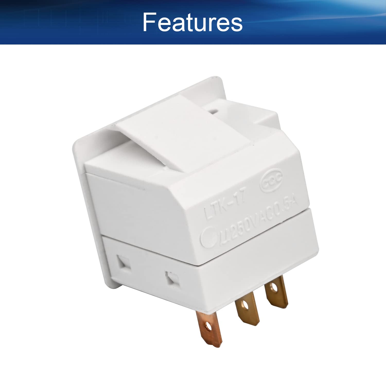 Fielect LTK-17 Refrigerator Door Light Switch Momentary Fridge Switch Normally Closed 29.8mm X - View #7