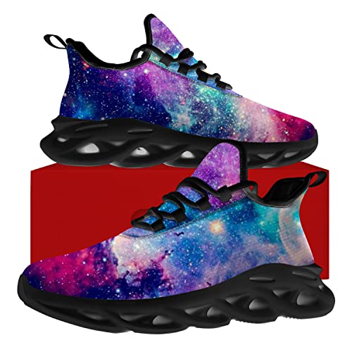 Ciadoon Galaxy Shoes for Men Women Road Running Shoes Non-Slip Walking Tennis Sneakers Cross Trainer Shoes Gifts4