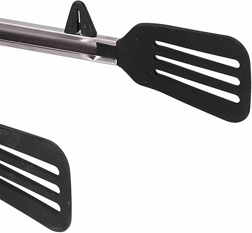 Miniatura 6 de Fdit Pinzas de cocina, pinzas de silicona de acero inoxidable para servir para alimentos, espátula de alimentos, pinzas para carne, barbacoa,