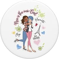 Vista 3 de Miraculous Mariquita encantadora París Alya & Marinette mejores amigas PopSockets intercambiables PopGrip