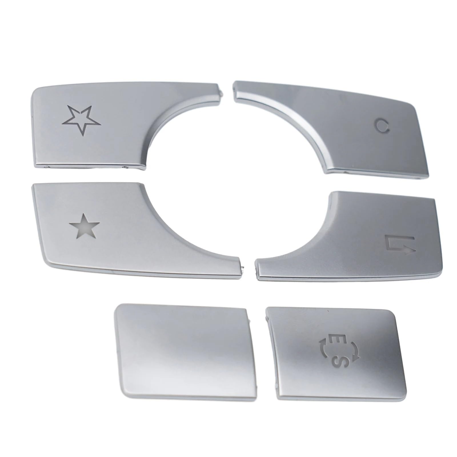 Wsbojxth One Color Repair Patch Compatible With Benz E Class W212 6Pcs Car Center Console Multimedia Button Cover Interior Replacement Parts
