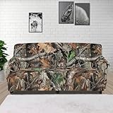 ZOUTAIRONG Stretch Couch Slip Covers for Sofa 3D Camo Branches Print Cushion Couch Arm Chair Slipcover Furniture Cover Single Cushion Sofa Slipcovers Home or Office Decor, Size XL