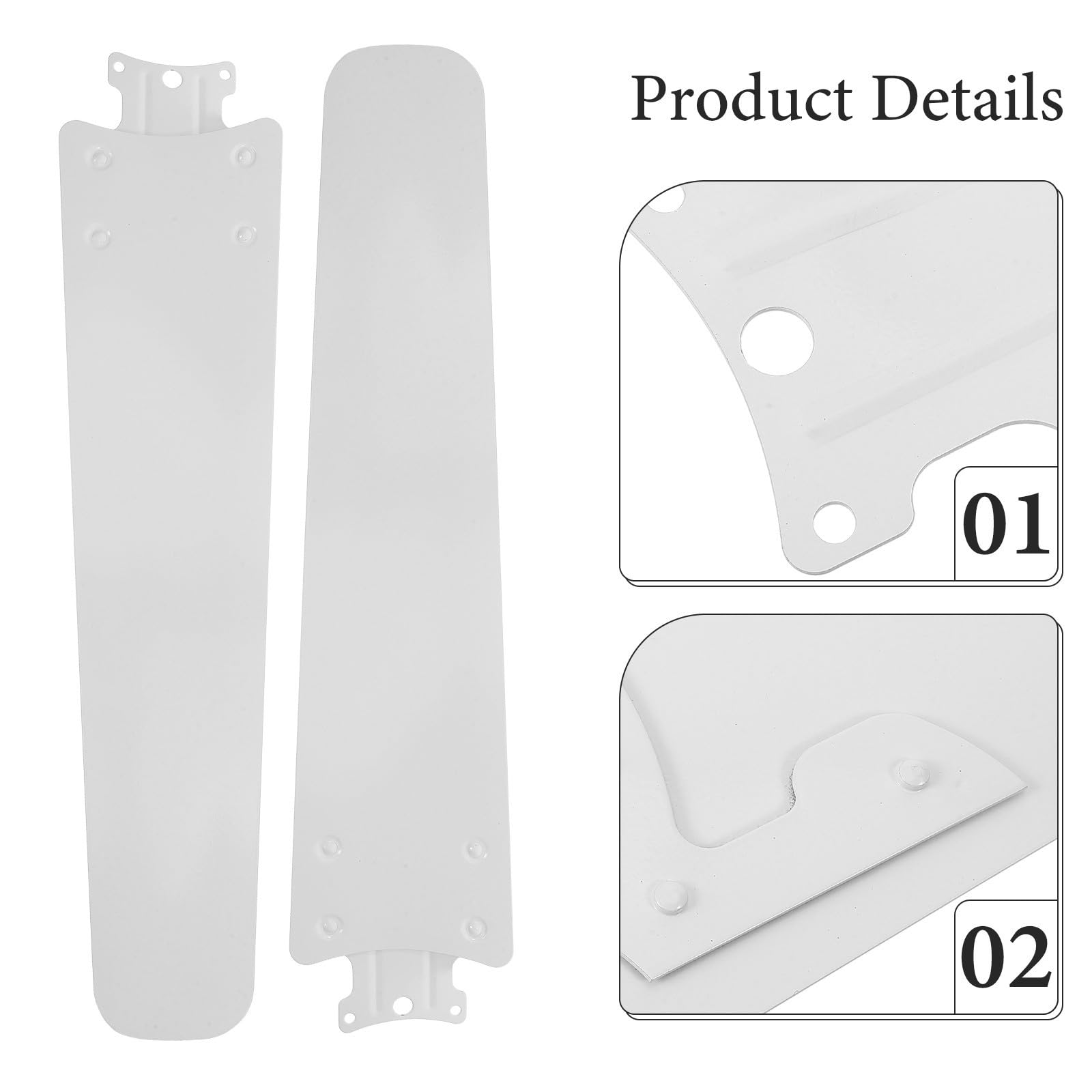Operitacx Bianco Lame Pezzi 3 in Ferro Ventilatore da Soffitto