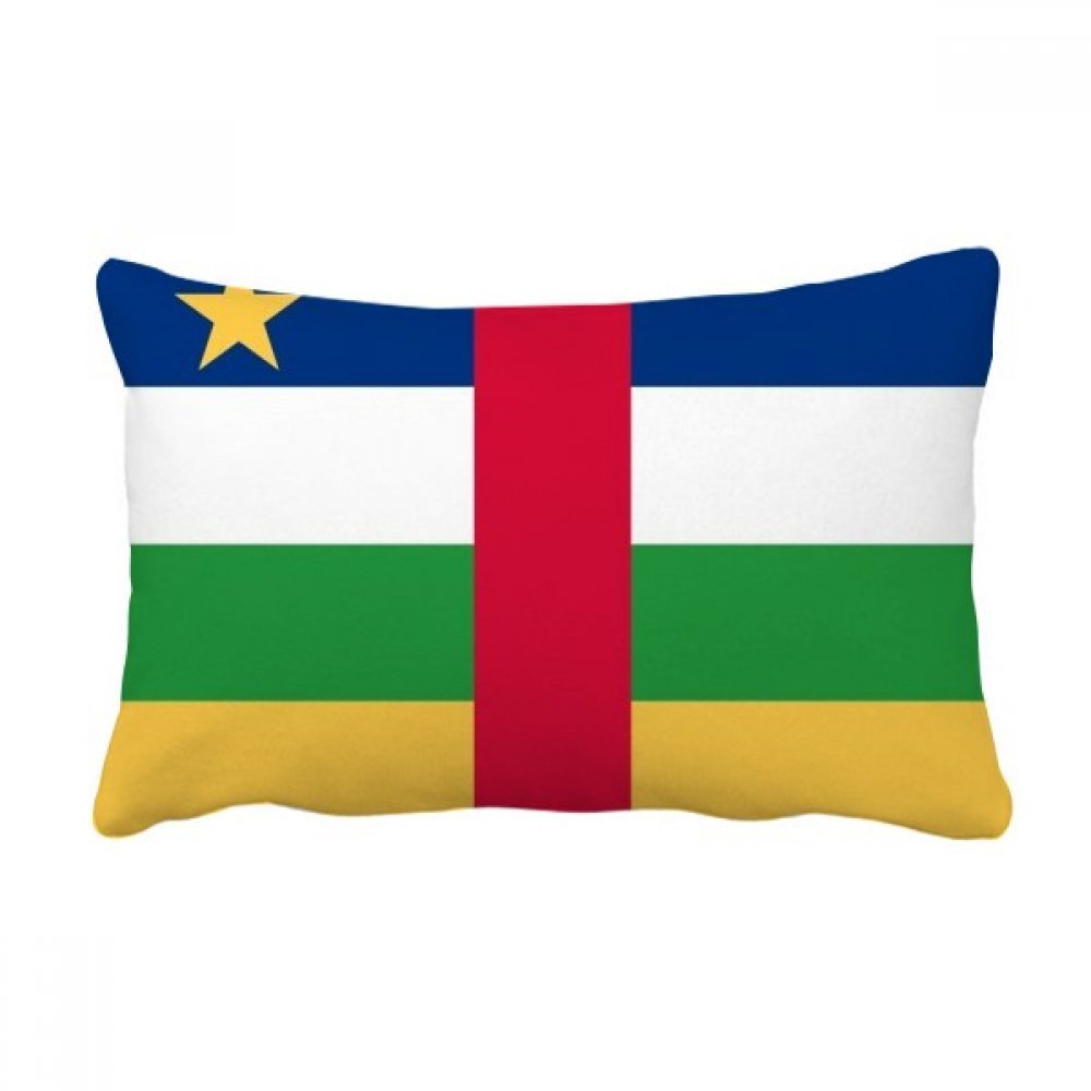 Coussin république centrafricaine drapeau afrique multicolore décoratif de salon 40x60 cm