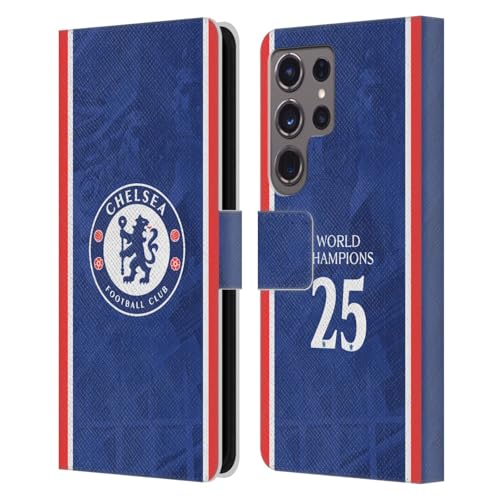 Chelsea FC Étui Cuir S24 Ultra Maillot Domicile Finitions Premium 2025