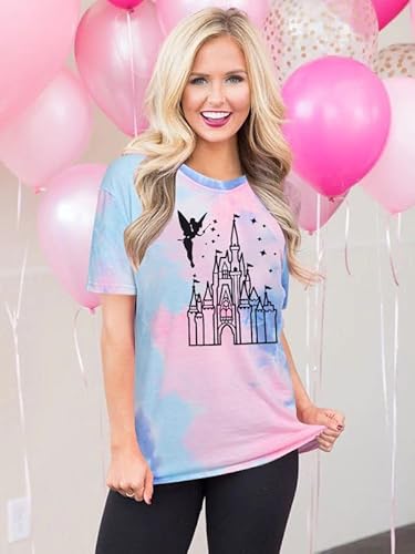 Mnlybaby Magical Shirt For Women Magic Kingdom Tshirt Family Vacation Tee Castle Believe In The Magic Shirt Tie Dye Tops thumb #1