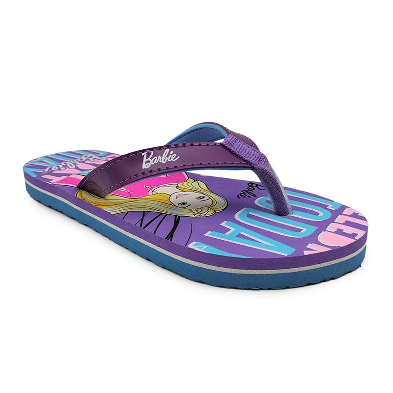 Kidsville Kids Girls Barbie Printed Purple Flipflops (B0CKBVT3GK) Amazon Price History, Amazon Price Tracker