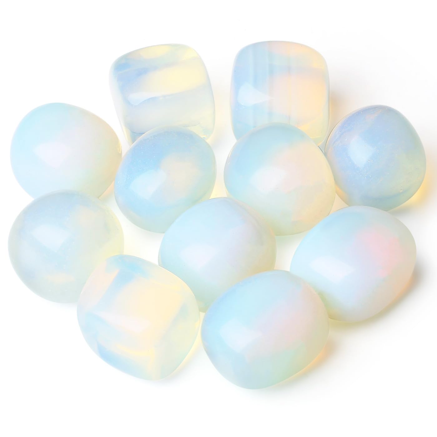 XIANNVXIXIANNVXI Opal Crystals Healing Rock Crystal Premium Water Stones Set Natural Bulk Polished Tumbled Crystals Stones Rocks Reiki Quartz Crstal Stones