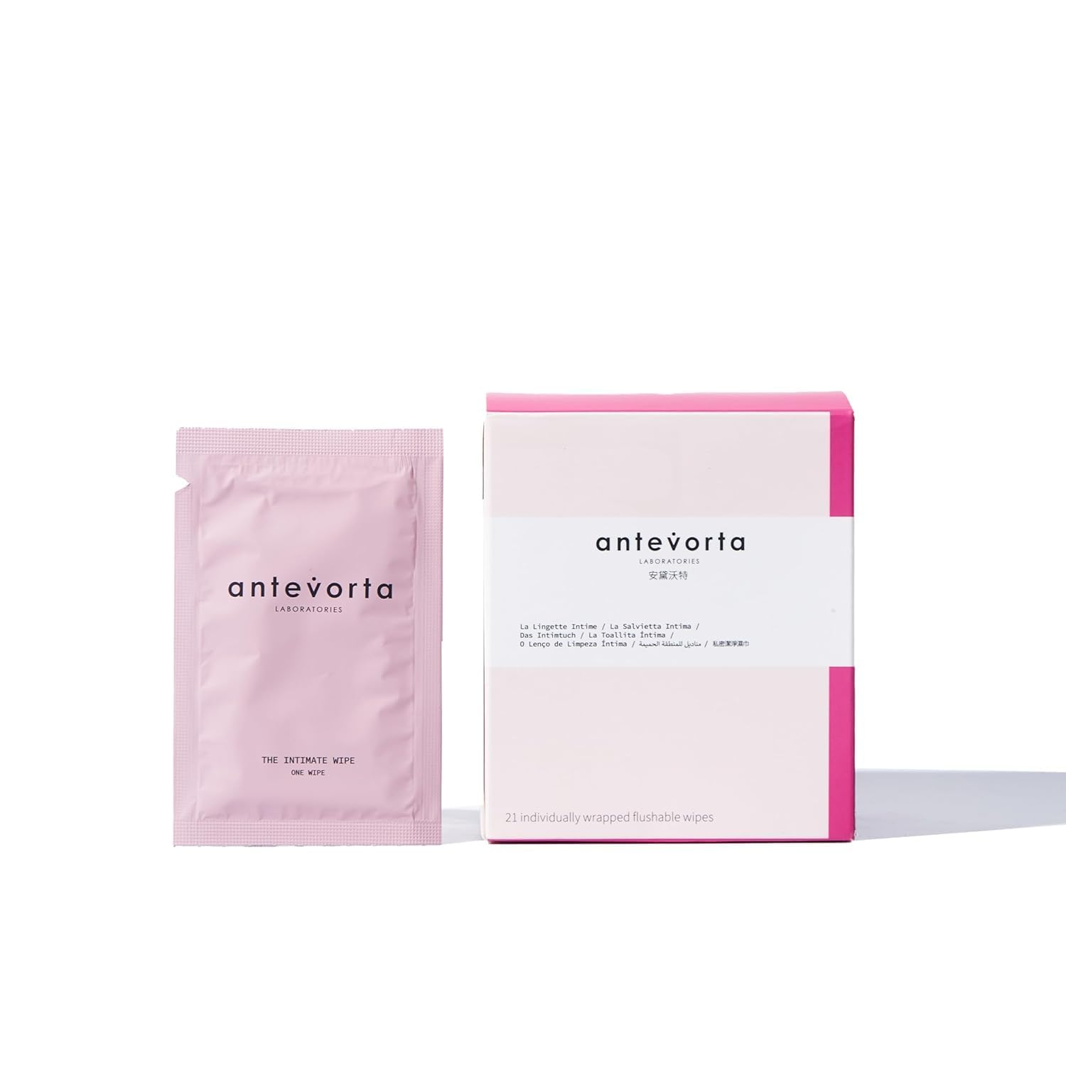 Antevorta Feminine Vaginal Wipes, Individually Wrapped Intimate Wipe - Flushable - Vagina Care, Health & Itch Relief (21 ct)