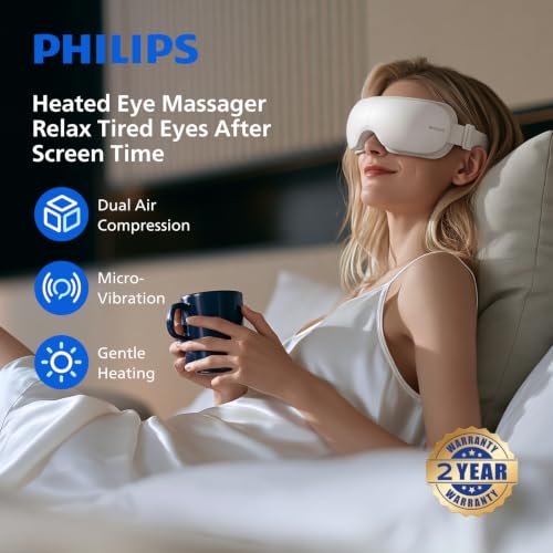PHILIPS Eye Massager with Heat,Heated Massage Eye Mask with 4 Mode, Grey - image 2