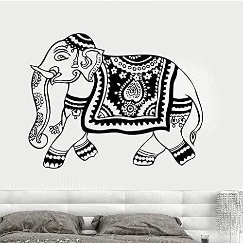 Salon Chambre Décoration Murale Stickers Muraux Éléphant Inde Inde Animal Hindouisme Stickers Diy Art Papier Peint 57X74Cm