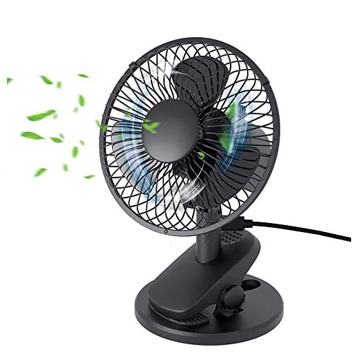 YIHUNION Oscillating Desk Clip on USB Fan, 2 in 1 Personal USB Powered Fan Desktop Table Cooling Portable Fan with 3 Speeds for Office, Dorm, Libraries and Bedroom