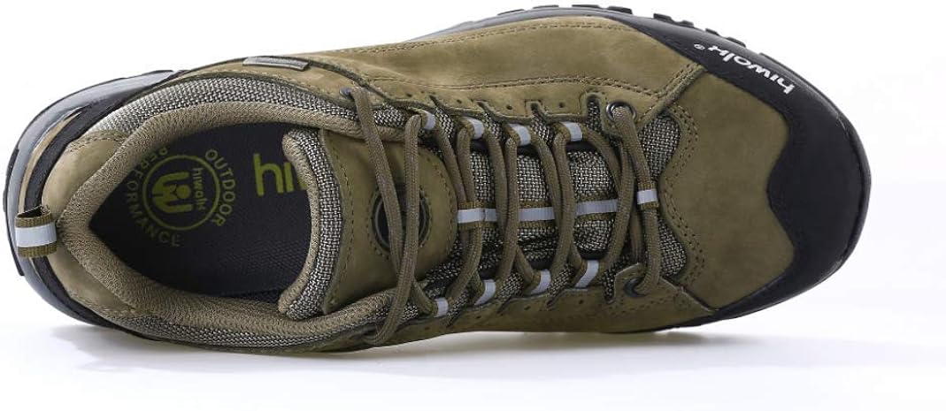 Miniatura 4 de HIWALK Zapatos de senderismo impermeables confort mediados tobillo montañismo zapatos transpirable ligero escalada camping trekking al aire libre