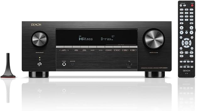 Denon AVR-X580BT 5.2ch AV Surround Receiver 8K Ultra HD, HDR10 +, eARC Compatible/Black AVR-X580BTK
