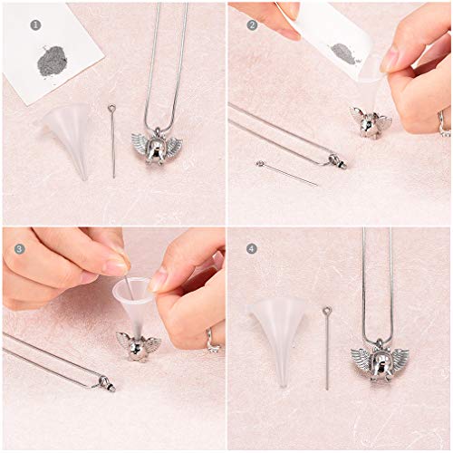 Minicremation Cremation Jewelry Urn Necklace for Ashes, Flying Pig Memorial Pendant Made of 316L Stainless Steel, Keepsakes Locket four Colors Can be Choose.4