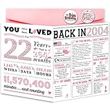 ATTLVV 22nd Birthday Card,Happy 22nd Birthday Decorations for Girls,Funny 22nd Birthday Gifts for Her,Sweet 22 Year Old Birthday Gift for Daughter,22 Birthday Gift Ideas