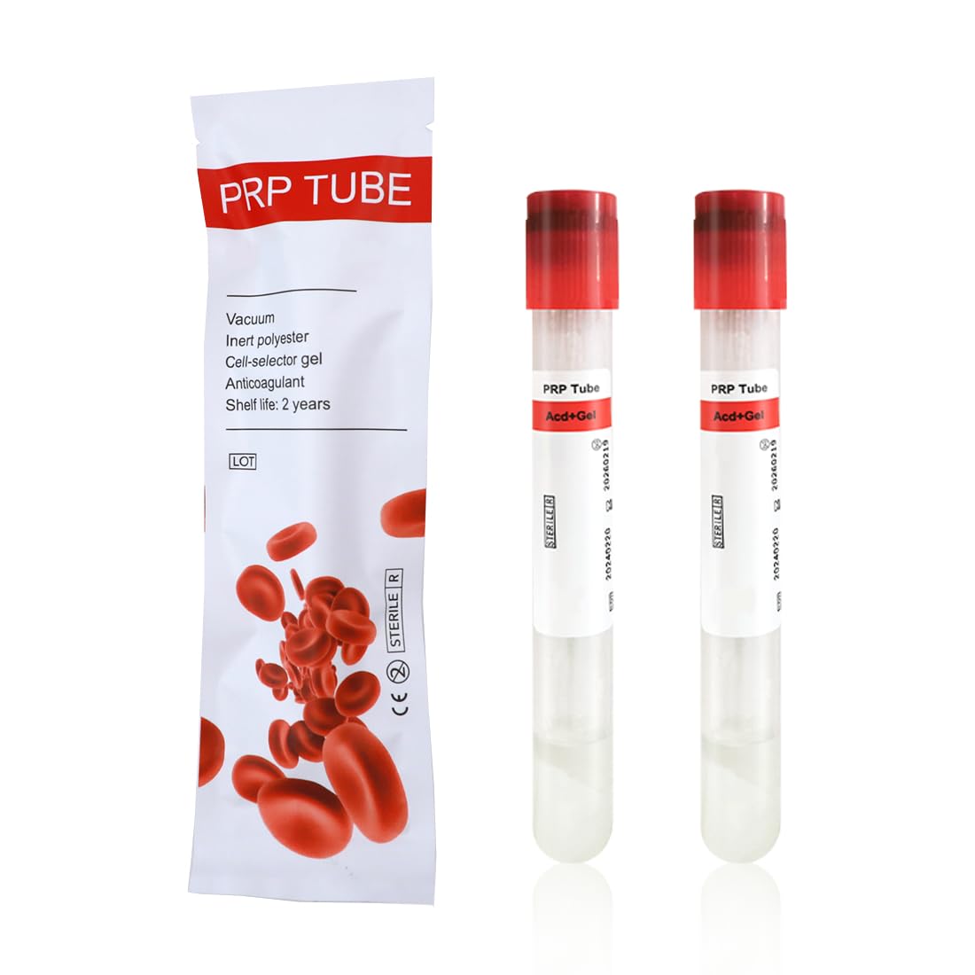 Vacuum Glass PRP Tubes for Laboratory Individually Wrapped 50 PCS Tubes