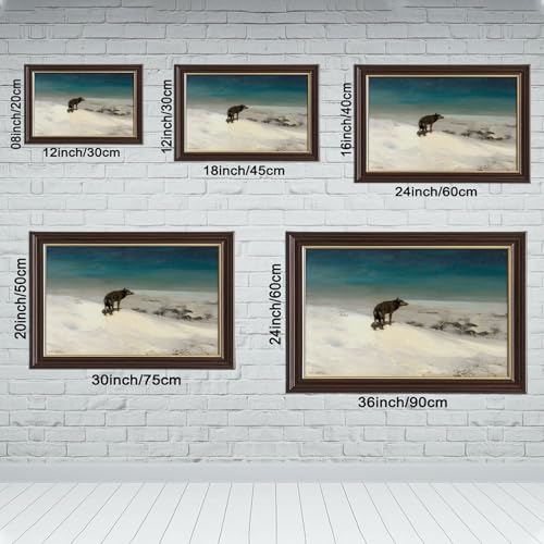 Impression sur toile loup Kowalski avec cadre suspendu élégant - 2