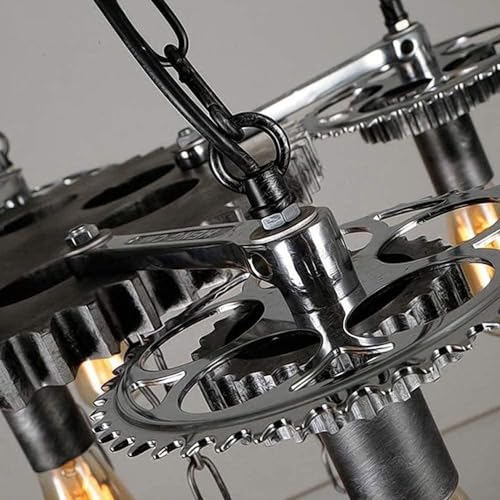 Table lustre personnalisé rétro E27 et suspension industrielle 6 têtes