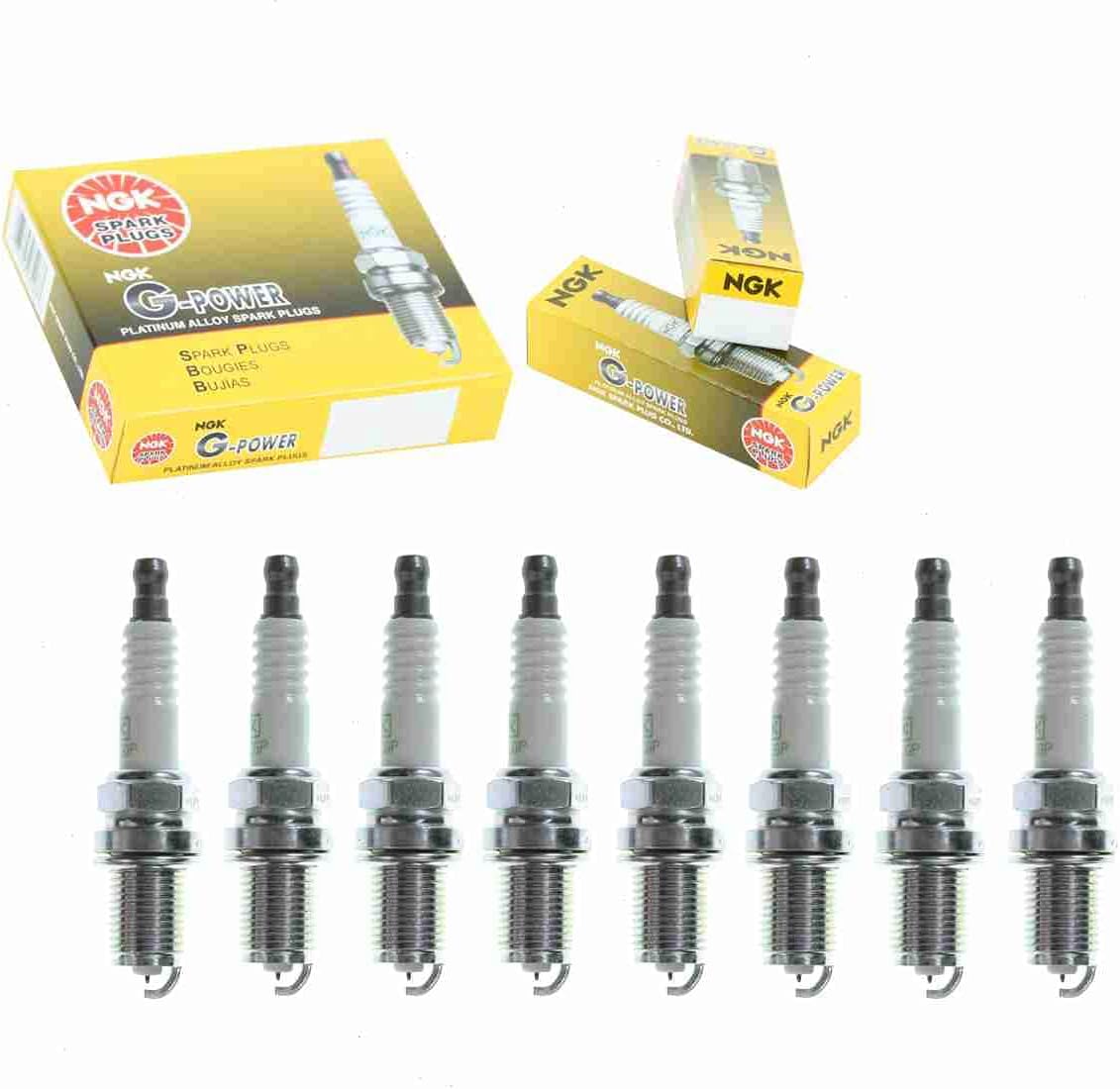 8 pc NGK G-Power Spark Plugs compatible with BMW 740iL 4.0L 4.4L V8 1993-2001