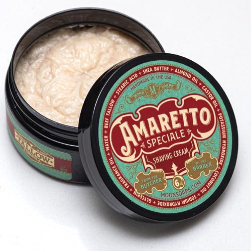 Image of Amaretto Speciale - Luxury Tallow Shaving Soap with Almond & Dark Cherry Scent, 6 oz