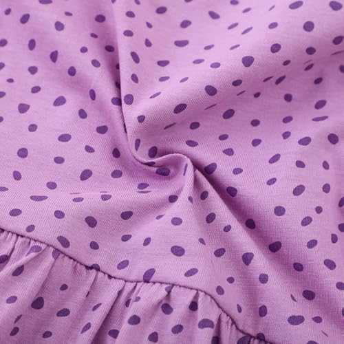 Image of Girls Cotton Long Sleeve Casual Cartoon Appliques Striped Jersey Dresses