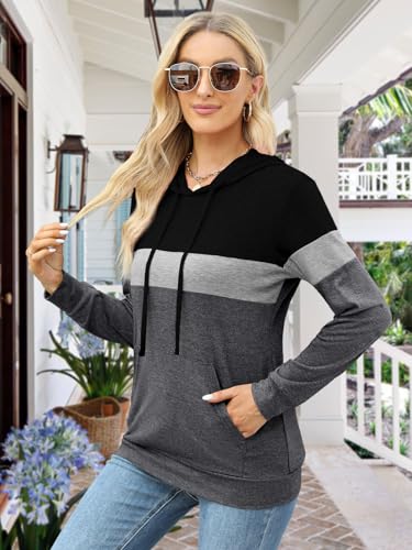 Image of MixShe Women's 2026 Fall Long Sleeve Hoodie Pullover Sweatshirt Lightweight Casual Tops Blouse