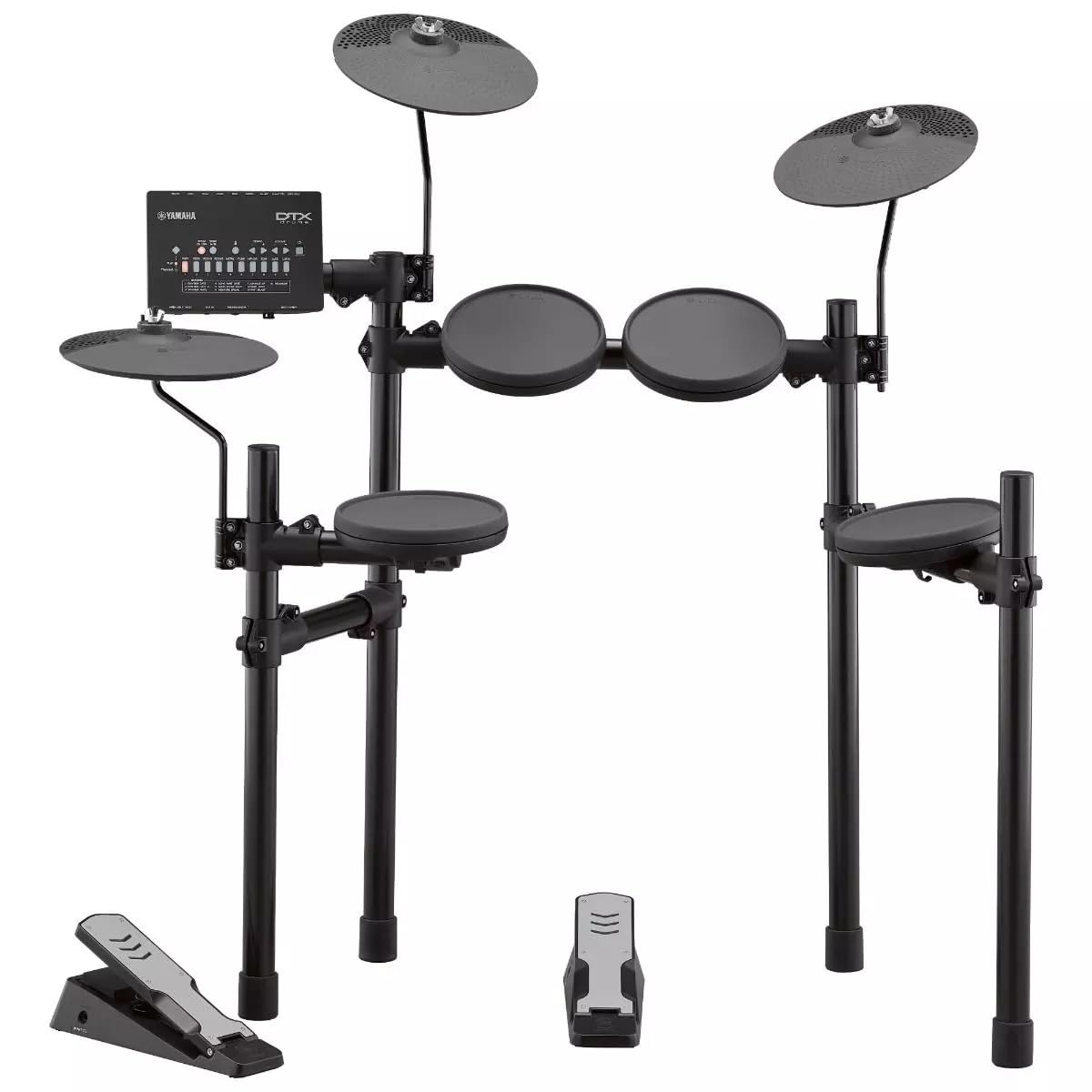 Yamaha DTX402K Electronic Drum Kit – Beginner-Friendly 8-Piece Digital Drum Set with Quiet Silicone Pads, Adjustable Rack & Training Functions – Black