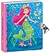 Peaceable Kingdom Mermaid Magic Shiny Foil Cover 6.25" Lock and Key, Lined Page Diary for Kids