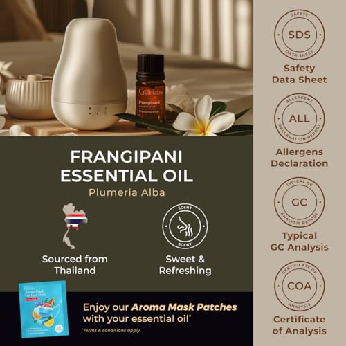 Image of 100% Pure Frangipani Essential Oil - 0.34 Fl Oz - Frangipani Oil for Hair, Skin, Diffuser, Aromatherapy & DIY Candle Making Scent