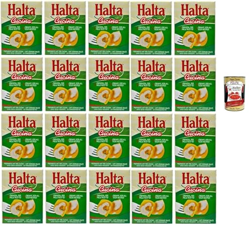 Halta Cucina UHT-Kochcreme, 200 ml, 20er Pack, Ideal für Pasta, Soßen und Pizza, + Italian Gourmet polpa 400g