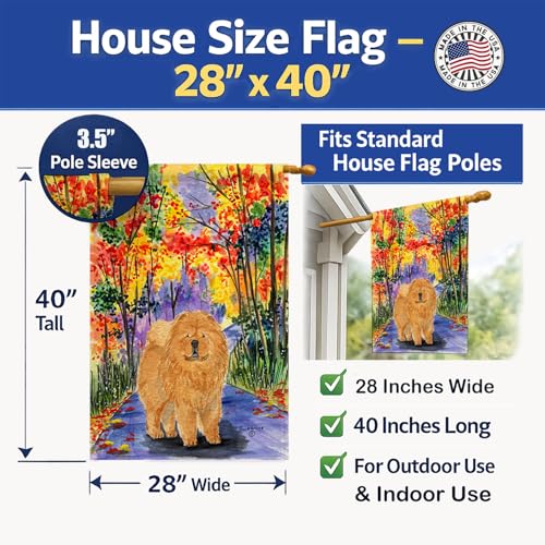 Chow Chow Flag de Caroline's Treasures, grand drapeau SS7001CHF - 5