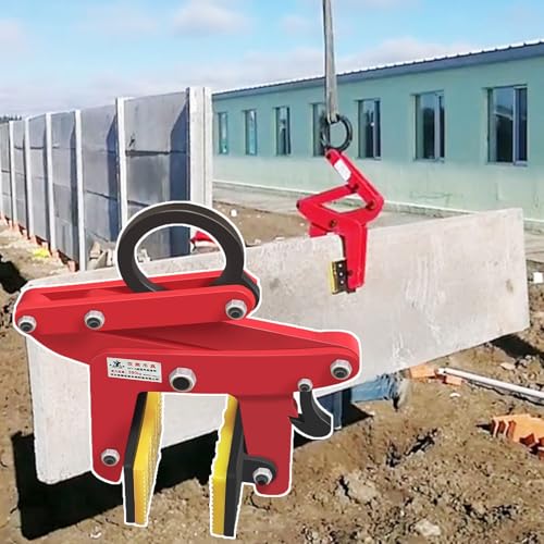 RENLXFI Paving Slab Lifter, 320 390 500 KG Lifting Clamps with Non-Slip Mat - Heavy Duty Adjustable Alloy Steel, Pull Clamp for Stone Granite Curb Marble Plate(Opening 4-8 cm(1 3/5-3 1/10 inch))