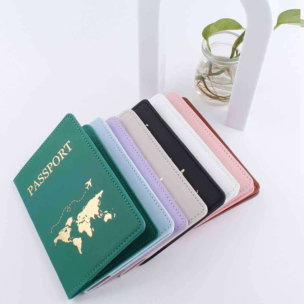 10 fundas protectoras para pasaportes de identificación de viaje, tarjetas de crédito, funda para pasaportes, color rosa, Juego de 2 (café), as description, como se muestra en la