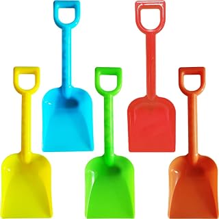 Toyvian 5pcs Beach Sand Garden Shovels Digging Toys Plastic Sand Shovels Beach Toy Shovels Mini Beach Digger for Boys Girls Fun