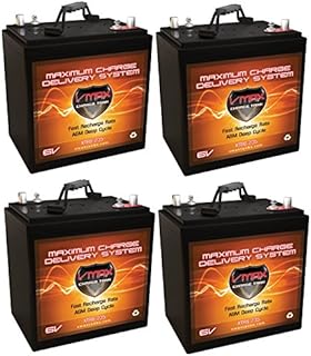 Qty 4 XTR6-235 6V 235AH: 6.48kWh (1.62kWh Each) AGM Solar Battery Bank for Home, RV, or Industrial Qty 4 VMAX Xtreme Series 6V AGM Deep Cycle 235Ah 6 Volt Batteries