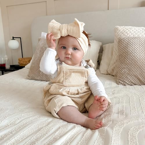 Toddler Baby Boy Girl Winter Clothes Corduroy Overalls Hippie Pants Neutral Fall Photoshoot Outfits3