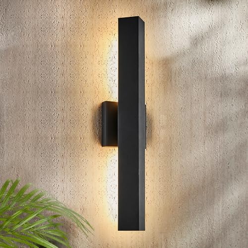 Tarentlight Modern Minimalist Outdoor Waterproof LED Wall Sconce with Built-in