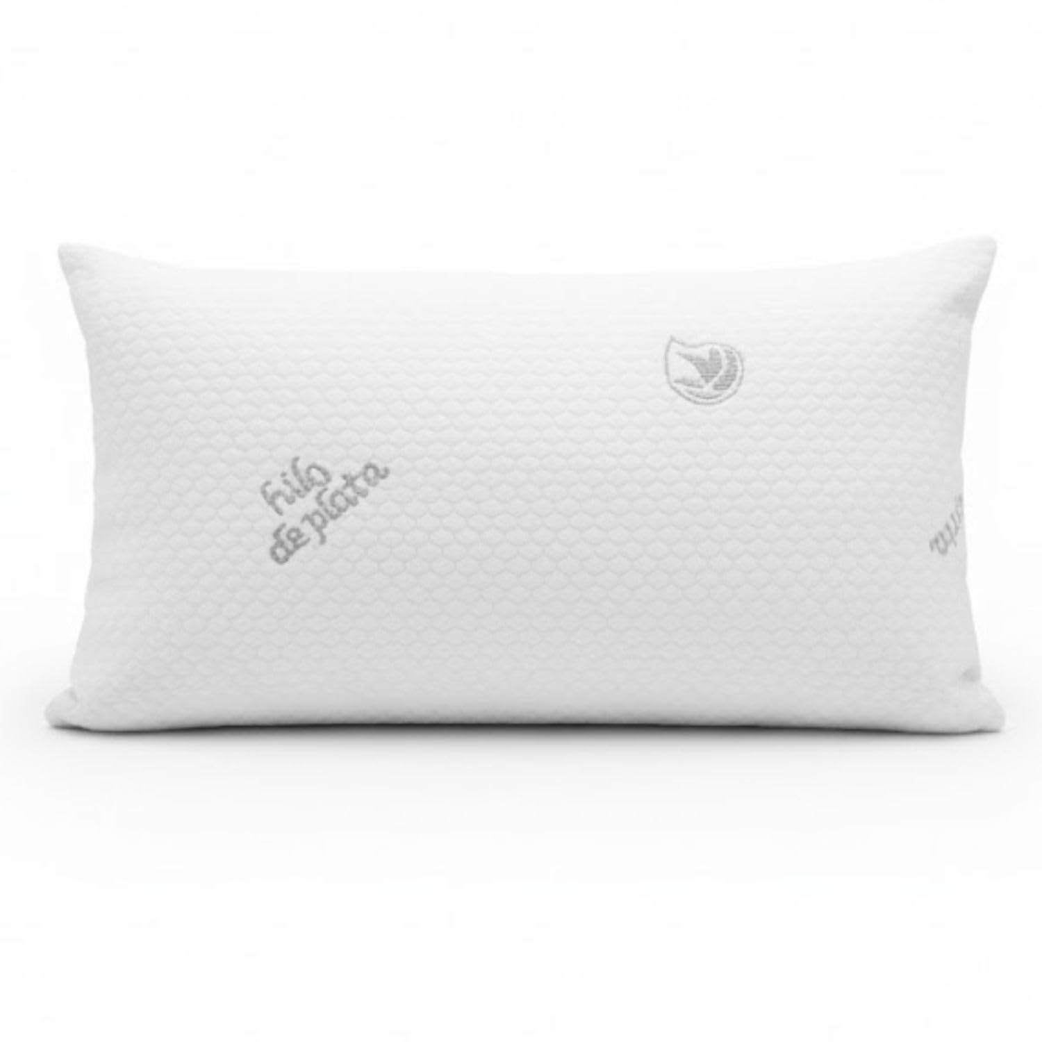 DONATELLA Almohada VISCO-Aloe - Almohada viscoelástica, núcleo Compacto. Doble Funda con Cremallera. Tejido Aloe Vera. Termorregulable adaptabilidad al Cuello - 135 cm., Blanco